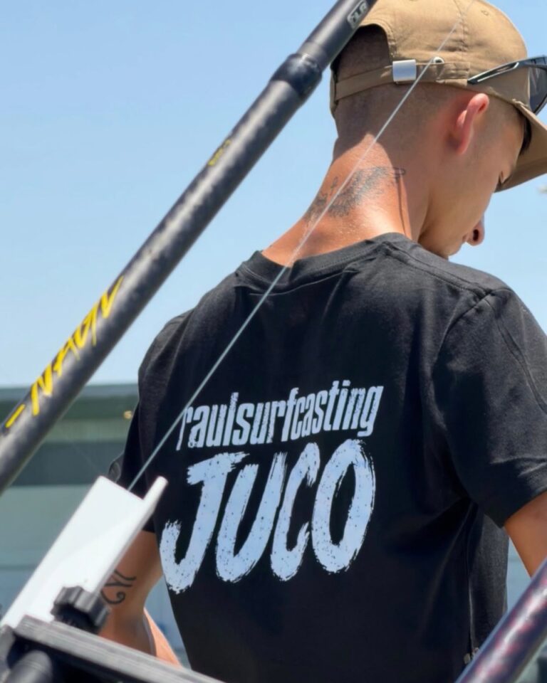Pesca de surfcasting con material JUCO